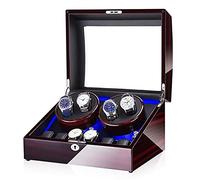 PINTLE Scatola Carica Orologio Automatico Di Grande Capacità For 4 Orologi + 6 Scomparti Extra Custodia For Orologi Meccanici Di Lusso Con Motore Silenzioso (Color : J)