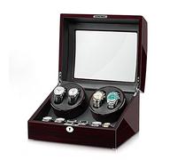 PINTLE Scatola Carica Orologio Automatico Di Lusso For 4 + 6 Orologi Con Motore Silenzioso Scatola Orologio A Carica Automatica In Cuoio Batterij Aangedreven Super Stille Japanse Motor (Color : G)