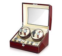 PINTLE Scatola Carica Orologio Automatico Di Lusso For 4 + 6 Orologi Con Motore Silenzioso Scatola Orologio A Carica Automatica In Cuoio Batterij Aangedreven Super Stille Japanse Motor (Color : E)