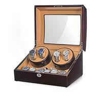 PINTLE Scatola Carica Orologio Automatico Di Lusso For 4 + 6 Orologi Con Motore Silenzioso Scatola Orologio A Carica Automatica In Cuoio Batterij Aangedreven Super Stille Japanse Motor (Color : H)
