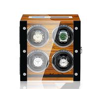 PINTLE Scatola Orologi Automatici Con Schermo LCD E Luce LED Aprire Il Coperchio Per Fermare La Rotazione Con Motore Silenzioso E 5 Modalità Di Rotazione (Color : A, Size : 4+0)