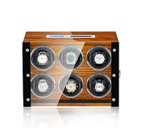 PINTLE Scatola Orologi Automatici Con Schermo LCD E Luce LED Aprire Il Coperchio Per Fermare La Rotazione Con Motore Silenzioso E 5 Modalità Di Rotazione (Color : A, Size : 6+0)