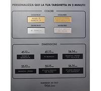 Pinto Ferramenta E-commerce Targhetta per Cassetta Postale Citofoni Posta da esterno Campanello Armadietti Personalizzate vari colori e misure scritta Retroilluminata Rossa o Blu (56x16mm, SILVER/BLU)
