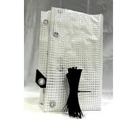 PINTO FERRAMENTA E-COMMERCE Telone Occhiellato Telo Multiuso per Esterno Impermeabile Rinforzato Trasparente Coperture Copri Legna Antipioggia Antistrappo Campeggio 100 FASCETTE OMAGGIO (4x5mt)