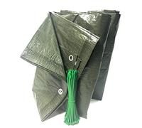 Pinto Ferramenta E-commerce Telone Occhiellato Telo Multiuso per Esterno Impermeabile Rinforzato Verde per Coperture Copri Legna Antipioggia Antistrappo Campeggio 100 FASCETTE in OMAGGIO (3x5mt)