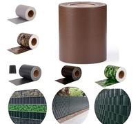 Pinto Ferramenta Frangivista Balcone PVC Telo Copri Ringhiera Striscia Impermeabile Anti-UV Occhiellato Frangivento Privacy Schermatura Recinzione Terrazzo Giardino con Accessori (H19X35MT, Marrone)