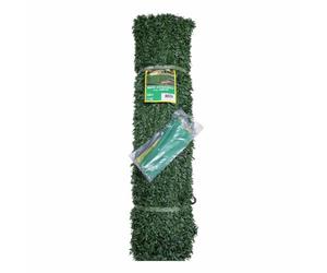 Pinto FERRAMENTA Siepe Finta Artificiale Ultra Coprente Rotolo Rete Frangivento Ornamentale Foglia Edera Sintetica Ringhiera Terrazzo Balcone Giardino Recinzione (Abete, 1X3mt)
