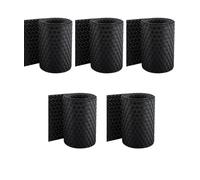 Pinto FERRAMENTA Striscia Frangivento Frangisole Rattan Schermatura Privacy Balcone Ringhiera Cancelli Terrazzi Pannelli Recinzioni Esterno PVC h19cm x 2.0mt Fascette Omaggio (5, Nero)