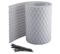 Pinto FERRAMENTA Striscia Frangivento Frangisole Rattan Schermatura Privacy Balcone Ringhiera Cancelli Terrazzi Pannelli Recinzioni Esterno PVC h19cm x 2.0mt Fascette Omaggio (1, Bianco)