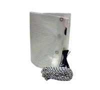 Pinto FERRAMENTA Telo Telone Occhiellato PVC Multiuso per Esterno Impermeabile Rinforzato Trasparente 100 Fascette e 10MT Corda Omaggio Coperture Copri Legna Antipioggia Antistrappo (1.5X3 mt)