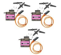 PintoHardware 3 x Micro Servo Motore 360° Digitale, MG90S, Rotazione Continua, Connettore a 3 Cavi, per Controllo del Movimento di Precisione, Robotica e Modellismo.