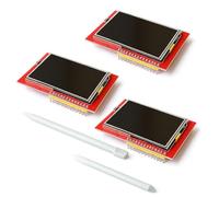 PintoHardware 3 x Touch Display LCD TFT da 2.4" Pollici, Modulo Shield, 4-wire SPI Interfaccia, 3.3V~5V, Penna Tattile, Risoluzione Driver ILI9341, Elettronici compatibili con Arduino 240x320 Pixels