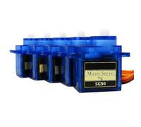 PintoHardware 5 x Micro Servo SG90 360° 9G Servo a rotazione continua compatibile con Arduino, Raspberry Pi, Robots, Auto RC e modellismo con bracci e viti