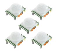 PintoHardware 5 X Moduli Infrarossi Umano Sensore Movimento PIR HC-SR501, Compatibile con Arduino, Copertura Dome, Scheda di Circuito Componenti Elettronici, Progetti di Automazione.