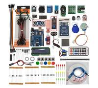 PintoHardware Kit RFID compatibile con Arduino UNO R3, oltre 40 componenti, RFID RC522 con scheda e portachiavi, sensore a ultrasuoni LCD 1602 IIC HC-SR04 Servo SG90 motore passo-passo e scatola