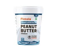 Pintola Coconut Jaggery Performance Series Peanut Butter, Crunchy, 510gm, Vegan Protein 28% Protein High Protein & Fiber