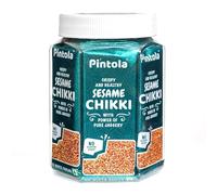 Pintola Sesame Chikki Jar Pack of 13 Pcs 100% Natural Sesame Bar, Made with Jaggery, No Glucose Syrup, No Preservatives, Gluten Free, Indian Sweets Gajak, 28gm Each x 13 = 364gm
