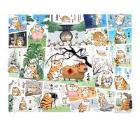 Pintoo Puzzle da 2000 pezzi per adulti - Alexander la tigre grassa - I 24 termini solari bellissimo puzzle in plastica per la decorazione della casa Zero Dust Easy Storage [H3267]