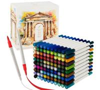 Pinturale Arts 100 Set Pennarelli Doppia Punta: Brush Pen Lettering e Punta Fine | Per Lettering, Mandala, Illustrazione, Disegno | Pennarelli Professionali Da Disegno