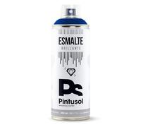 PINTUSOL Smalto Blu Oltremare Lucido Spray RAL5002, Finitura Brillante Resistenza UV Alta Opacità, Facile Applicazione Multi-superficie Legno Metallo Plastica, Pittura Professionale Bamboletta 400ml