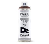 PINTUSOL Smalto Color Mogano Lucido Spray RAL8016 Finitura Brillante Resistenza UV Alta Opacità, Facile Applicazione Multi-superficie Legno Metallo Plastica, Pittura Professionale Bamboletta 400ml