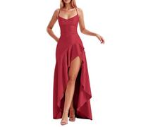 PINTUTU Abito Lungo Donna Sexy con Spalline Sottili Schiena Nuda E Taglio Aderente per Eventi Esclusivi - Vestito Elegante Aperta Slim Fit Serate Speciali per Luna Miele, Anniversari O San