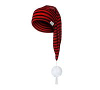 PINTUTU Berretto da Notte con Pompon, Cuffia da Notte, Sonnambula, Camicia da Notte, Costumi in Maschera Cappello per Bambini Donna E Uomo con Pompon - Cotone | Rosso Bianco