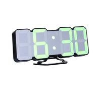 PINUMI 3D LED Sveglia Digitale, Multicolor Remote Digital Clock controllo del suono Sveglia, 3 Allarme separato, 12H / 24H Orologio da parete con termometro,3 livelli di luminosità regolabili (Nero)