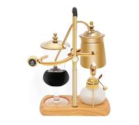 Pinuox Sifone Retrò - Macchina da caffè sottovuoto 400 ml, con base stabile e pratica maniglia, per casa, ufficio, oro