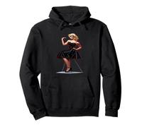 Pinup Ragazza Sexy Classico Pin-Up Modello Donne Vintage Felpa con Cappuccio