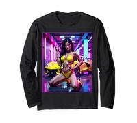 Pinup Ragazze & Exotic Cars Tee Sexy Latina Ragazza & Auto Esotica Maglia a Manica