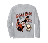 Pinup retrò Rockabilly Devil Girl Birra Home Brewing Anni '50 Maglia a Manica