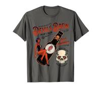 Pinup retrò Rockabilly Devil Girl Birra Home Brewing anni '50 Maglietta