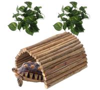 PINVNBY Ponte pieghevole extra large in legno per rettili e rettili, decorazione per lucertole, gechi, ragni, serpenti, tartarughe, lunghezza: 50,8 x 30 cm