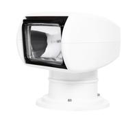 PINYELIN Marine Boot - Faro di ricerca 12 V, 100 W, telecomando per yacht, luce alogena portatile con 355° (sinistra/destra), rotazione 72° (on/off) per yacht, guardie costiere, ecc. (bianco)