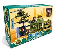Pinypon Action - Base delle Forze Speciali, Set di gioco d'azione, Base Militare, Include elicottero, 1 Figura, 10 Accessori e molti dettagli, ragazzi e ragazze dai 4 anni, Famosa (PNC44000)