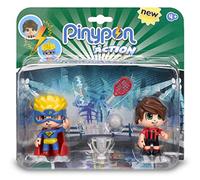 Pinypon Action - Confezione di 2 personaggi Supereroe e calciatore (Famosa 700014492), multicolore, 4 cm