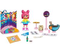 Pinypon TOP Sushi Foodie Girl, TOP Girl a tema sushi, figura con braccia e gambe articolate, doppia espressione, vestiti e scarpe intercambiabili, busta con accessori,+4 anni, famosa (PNN01200)
