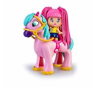 Pinypon - Funny Hair con personaggio capelli realizzati con morbidi elastici, cavallo con accessori intercambiale, per bambine e bambini da 4 anni, Famosa (700017180)