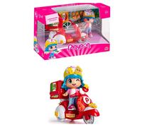PINYPON RAIDER BAMBOLINA MOTORINO CONSEGNA PIZZE ACCESSORI GIOCO PER BAMBINE 4+