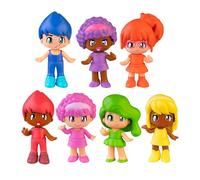 Pinypon Rainbow Tube, set di 7 Bamboline Arcobaleno