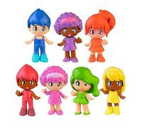 PINYPON RAINBOW TUBE, TUBO CON 7 PERSONAGGI PINYPON COLORI ARCOBALENO;