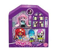 Pinypon terrific friends, quattro personaggi con accessori che brillano al buio