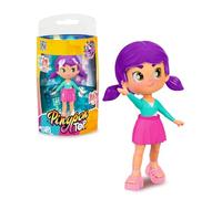 Pinypon TOP Girls capelli viola, con Outfit casual, figura 11 cm con gambe e braccie articolate, doppia espressione, vestiti e scarpe intercambiabili, + 4 anni, Famosa (PNN00400)