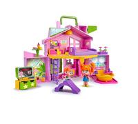 Pinypon - Valigetta Casa Rosa, Pieghevole, Con Tante Stanze Diverse e Accessori, Per Bambine e Bambini dai 4 Anni, Famosa (700017012)