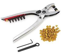 PINZA 2 IN 1 + 100 OCCHIELLI OCCHIELLATRICE FUSTELLATRICE X FORARE CUOIO PELLE