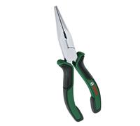 Bosch Pinza a becco lungo da 180 mm/7" (pinza a becco lungo precisa e resistente, tagliente riscaldato a induzione, superficie nichelata, impugnatura morbida ergon.)