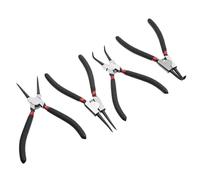 Pinza A Becchi Lunghi 7 Pollici, Set di 4 Pinze for Anelli Elastici, Pinza Interna Ed Esterna Dritta Piegata, Strumento di Rimozione Dell'anello Elastico di Fissaggio