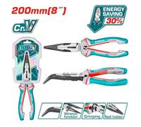 PINZA A BECCHI LUNGHI CURVI AD ALTA LEVA 200mm Cr-V BECCO LUNGO CURVO TOTAL