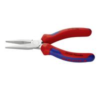 KNIPEX - Pinza a becchi lunghi, piatti, cromata con manici rivestiti 140